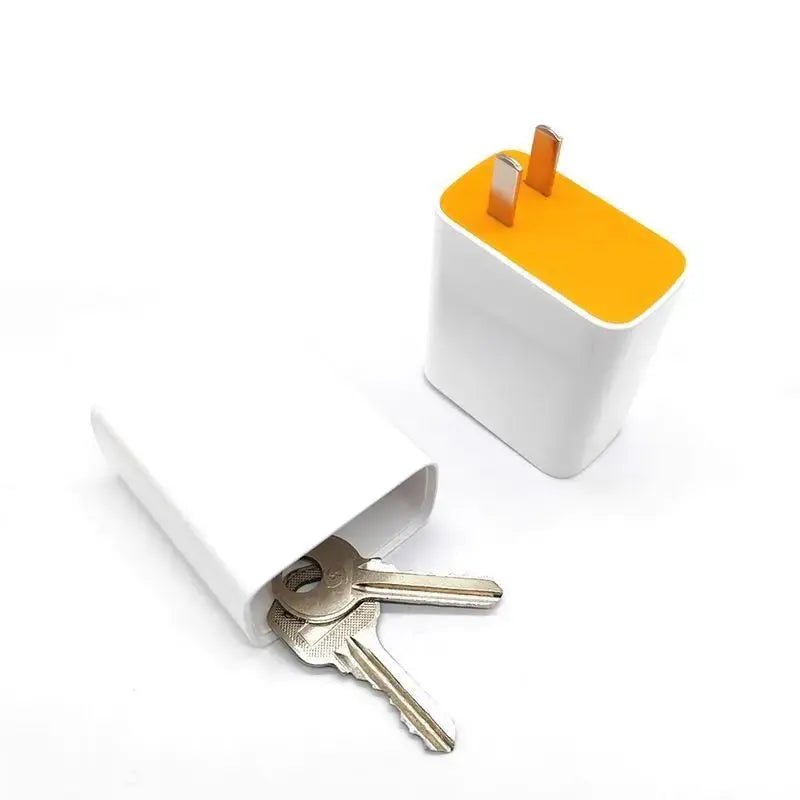 Secret Hidden Storage Cash Box Safe Fake Charger Plug – Cargador Falso con Compartimento Secreto para Esconder Objetos de Valor - unpocodetodo