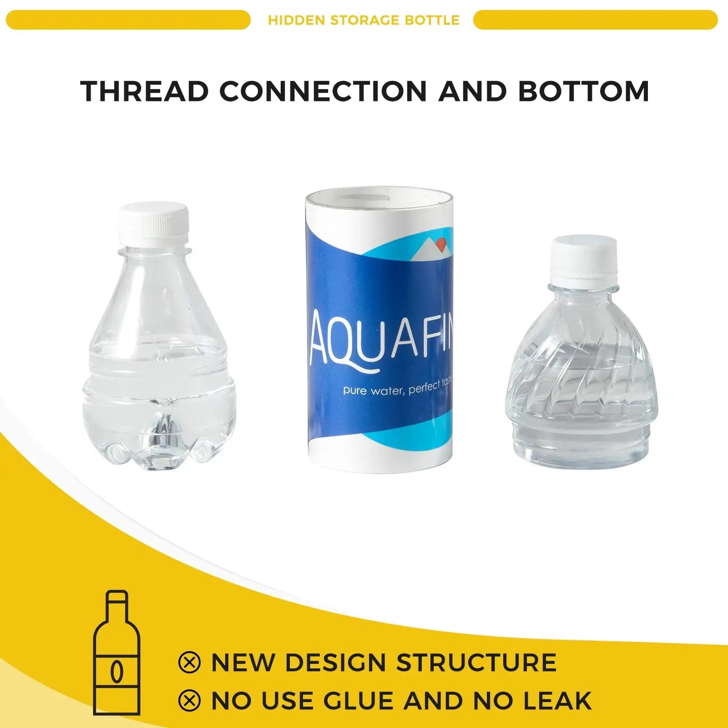 Aquafina Water Bottle Diversion Safe Can Stash Hidden Security Container – Botella de Agua Discreta con Compartimento Secreto y Bolsa Alimentaria a Prueba de Olores - unpocodetodo